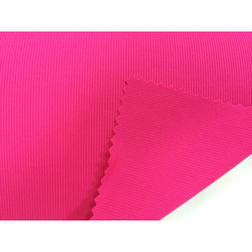 Poliéster Spandex tecido 2X2 costela